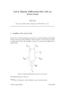 Lab 8: Bipolar Differential Pair with an Active Load