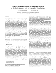 Finding Comparable Temporal Categorical Records