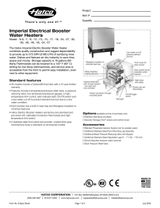 Imperial Electrical Booster Water Heaters