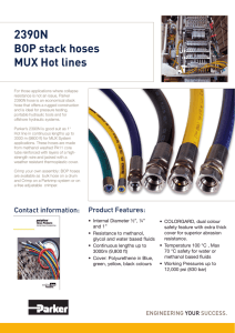 BOP stack hoses MUX Hot lines