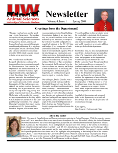 Newsletter - Animal Sciences - University of Wisconsin–Madison