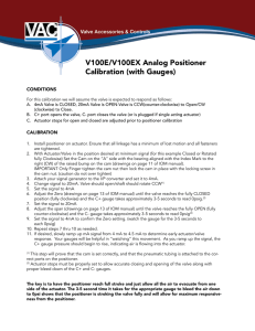 V100E/V100EX Analog Positioner Calibration Guide