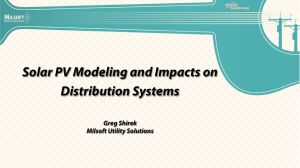 Solar PV Modeling - Impact on Distribution Systems