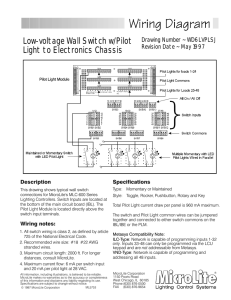 Low-voltage Wall Switch w/Pilot Light to Electronics Chassis