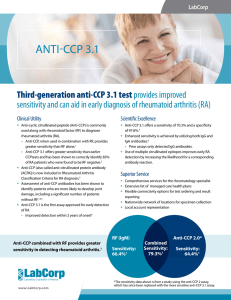 LabCorp Anti-CCP 3.1 Test: Rheumatoid Arthritis Diagnosis