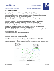 Early thoughts/remarks: Corn planting advanced +15% this week to