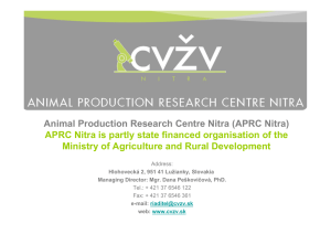 Animal Production Research Centre Nitra