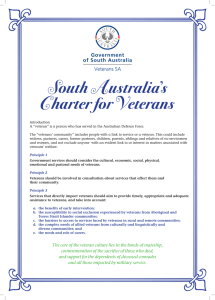 South Australia`s Charter for Veterans