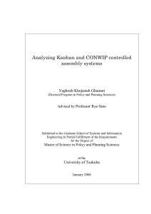 Analyzing Kanban and CONWIP controlled assembly systems