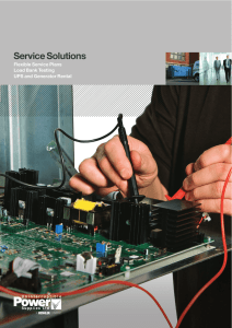 Service Plan - Uninterruptible Power Supplies Ltd