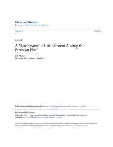 A Near Eastern Ethnic Element Among the Etruscan Elite?