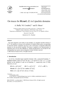 On traces for H(curl,Ω) in Lipschitz domains