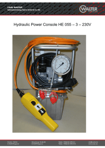 Hydraulic Power Console HE 055 – 3 – 230V