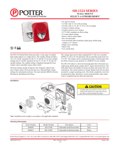 sh-1224 series - Potter Electric Signal Company, LLC