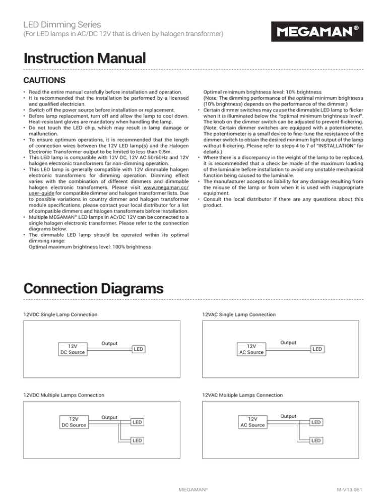 LED Instruction Manual Dimming Series AC_DC 12V.indd