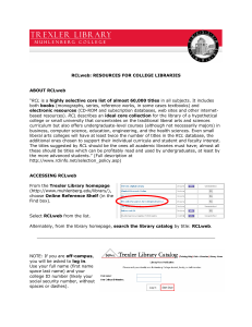 RCLweb: College Library Resource Guide