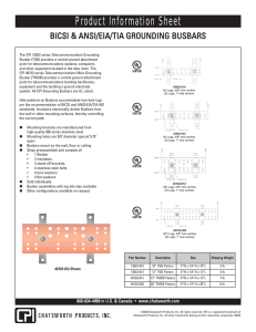 Wall-Mount Busbar Kit(5) - CutSheet, TMG Pattern Busbar(2