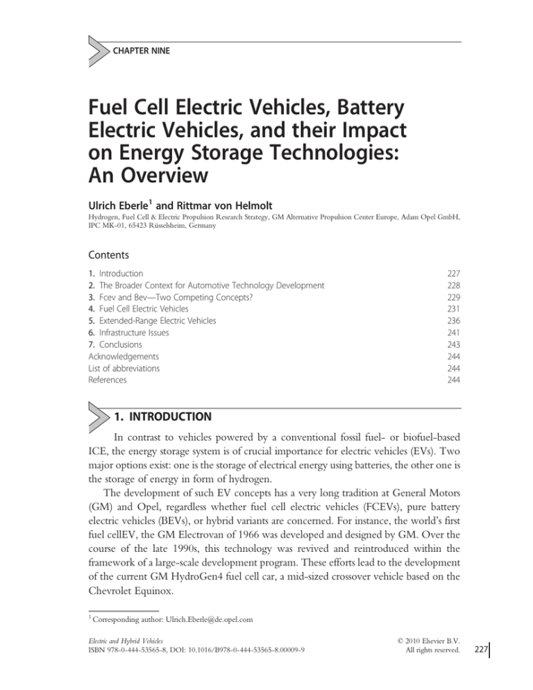 research paper on battery electric vehicles