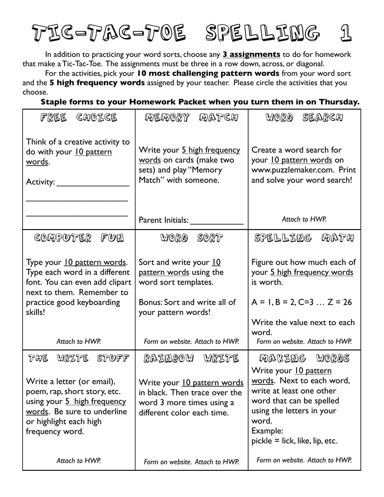 Tic Tac Toe Spelling 22 Regarding Tic Tac Toe Template Word