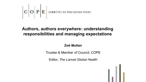 Authors, authors everywhere: understanding responsibilities and
