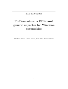 PinDemonium: a DBI-based generic unpacker for