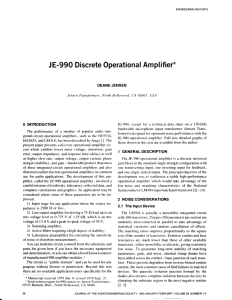 J E-990 Discrete Operational Amplifier