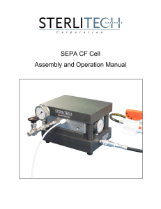 SEPA CF Cell Assembly and Operation Manual