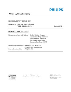 Philips F20, F40 Special Blue lamps