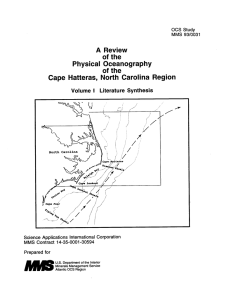 A Review of the Physical Oceanography of the Cape Hatteras, North