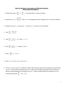 1 d y dy e x dx dx + = ( , ) x y f x y x y + = − [cos( ) sin( )] sin( ) 0 xy xy