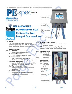 USE ANYWHERE POWERSUPPLY BOX UL listed for Wet, Damp