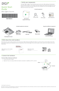 XBee ZigBee Cloud Kit Quick Start Guide