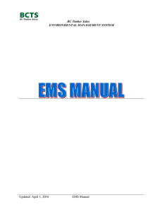 BC Timber Sales EMS Manual | Environmental Management System