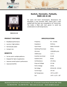 Switch, Hermetic, Failsafe, RSM-2D-H-28