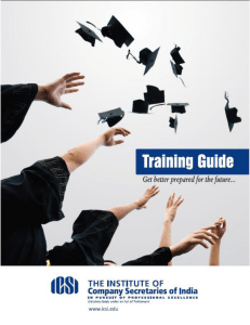 Company Secretary Training Guide: ICSI