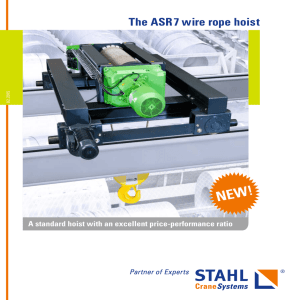 The ASR 7 wire rope hoist