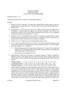 EECS 211 Circuits I Spring Semester 2014 Assignment #3 Due 11
