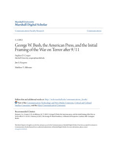 George W. Bush, the American Press, and the Initial Framing of the