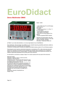 EuroDidact Demo Multimeter DM45