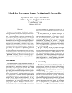 Policy Driven Heterogeneous Resource Co