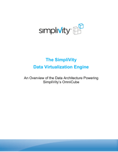 The SimpliVity Data Virtualization Engine