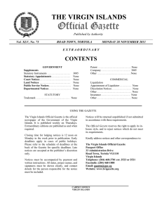 contents - Government of the Virgin Islands