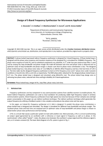 Design of S-Band Frequency Synthesizer for