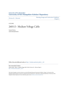 260513 - Medium Voltage Cable - University of New Hampshire