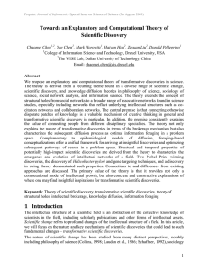 Towards an Explanatory and Computational Theory of Scientific