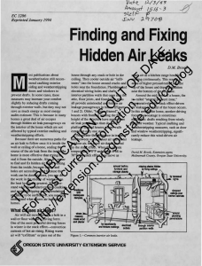 Finding and Fixing Hidden Air Leaks