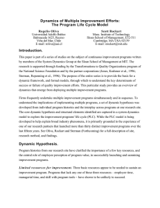 Dynamics of Multiple Improvement Efforts: The Program Life