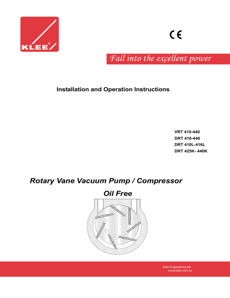 410440 Klee Vacuum Pump Manual