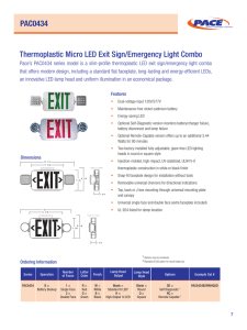 PAC0434 Thermoplastic Micro LED Exit Sign