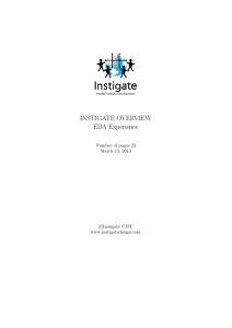 EDA experience overview